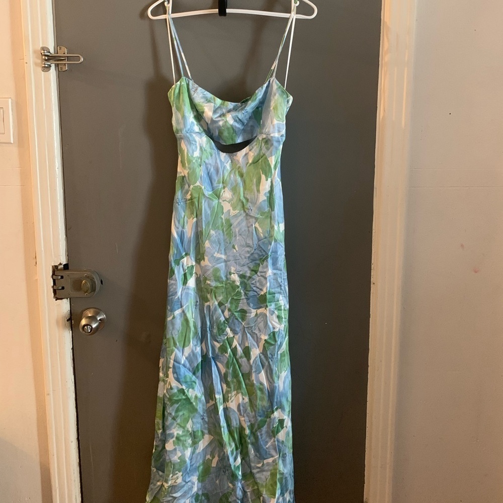Free people revolve Astr the label Bellerose maxi floral satin dress‎ - Picture 6 of 11